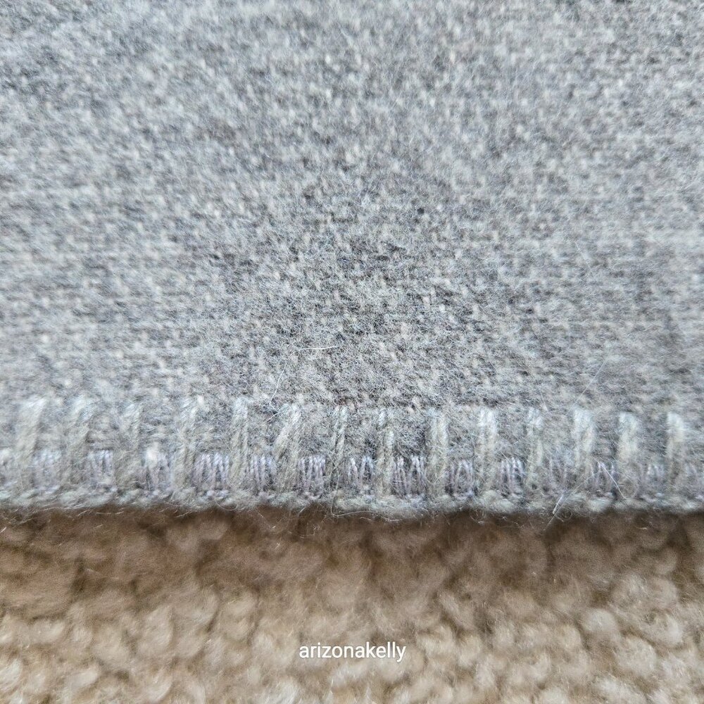 Faribault Woolen Mills Revival Stripe Scarf in Grey Multi Wool 80/Cotton 20 - Picture 8 of 9